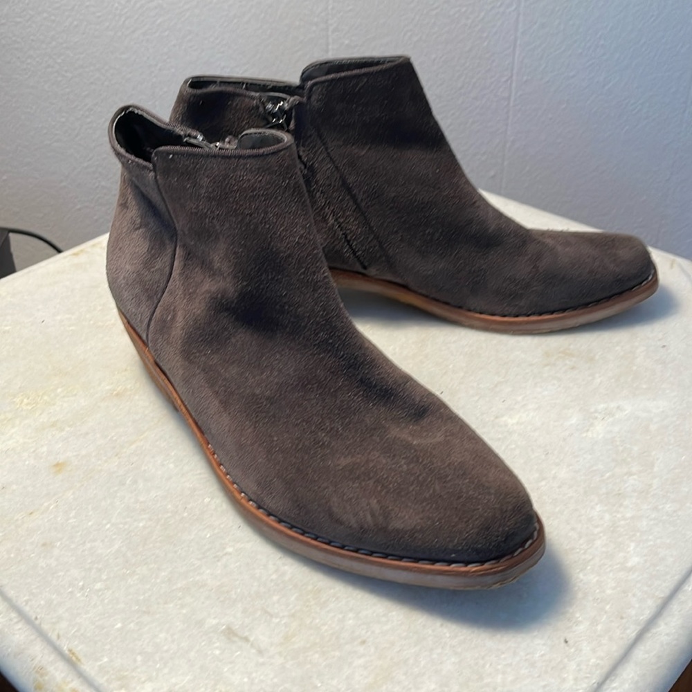 Sam Edelman gray suede booties